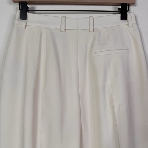 Alexander McQueen Ivory Wool Pleated Trousers Pants Size IT 42 Classic Tailored - Picture 6 of 9